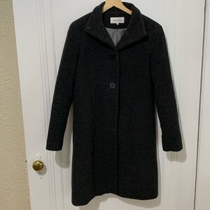 Calvin Klein dark gray long wool coat